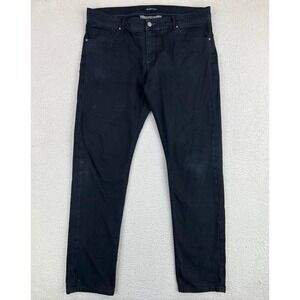 Bugatchi Mens 38x34 Black Corduroy Straight Stretch Pants CX6007P24